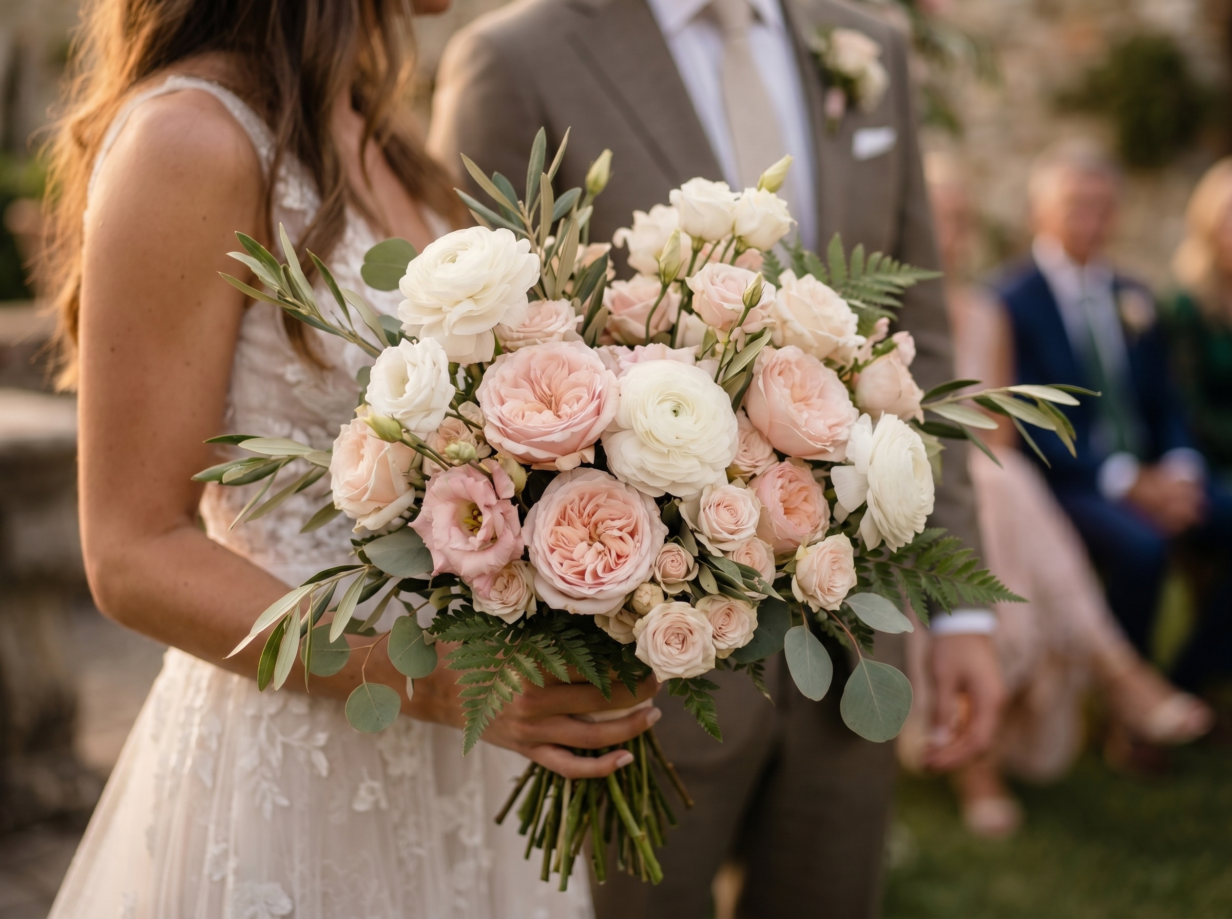 Bridal bouquet detail
